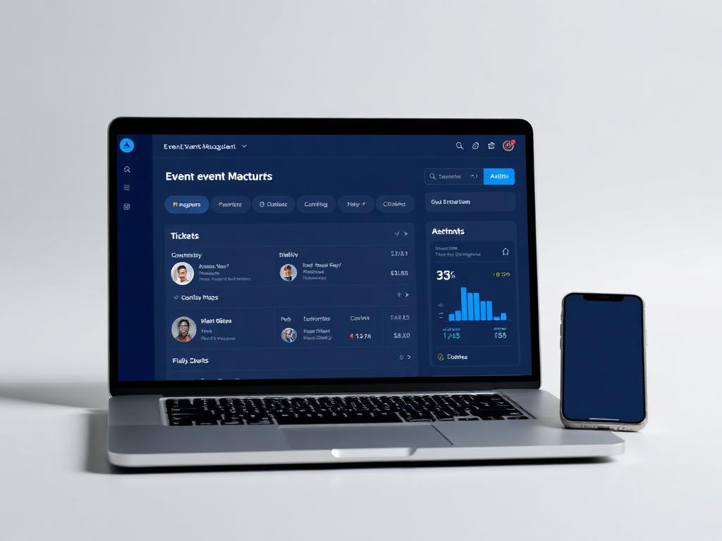 Event Management Concept interface mockup