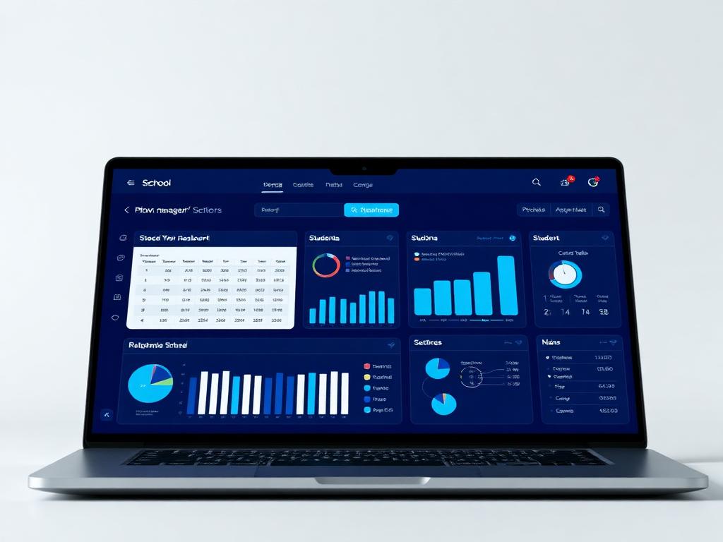 School Management Concept interface mockup